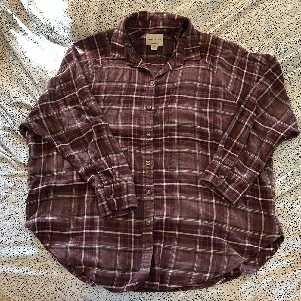 Maroon American Eagle Flannel